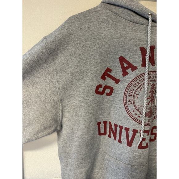 VINTAGE Stanford University Champion Hoodie Sweatshirt Small Grey - Picture 4 of 9